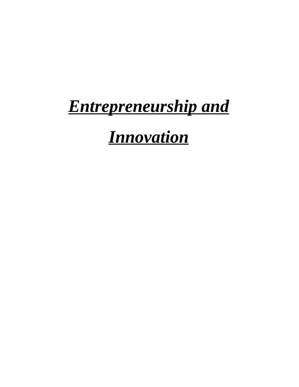 Entrepreneurship and Innovation Assignment (Doc)_1