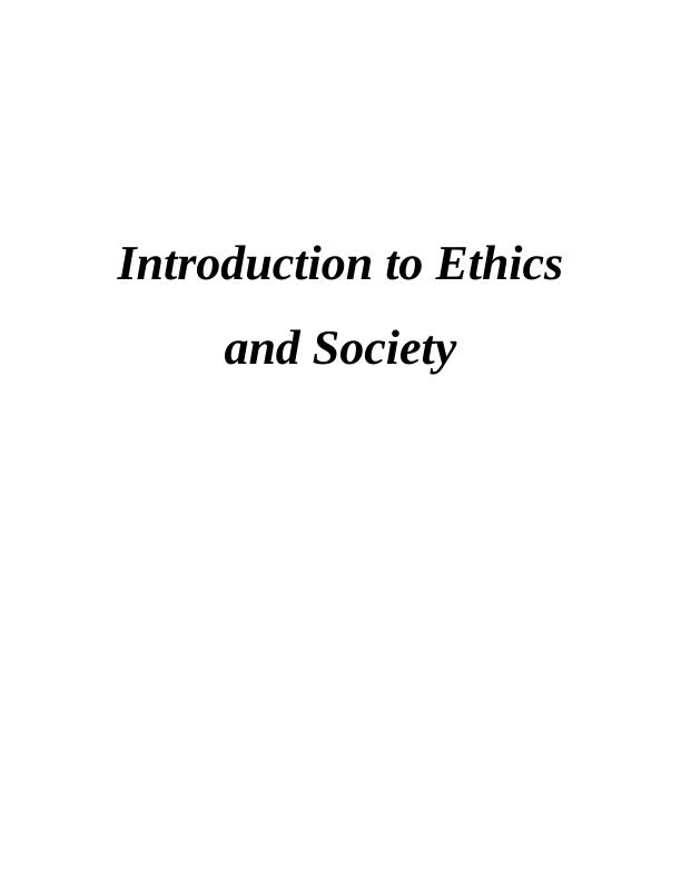 Introduction to Ethics and Society_1