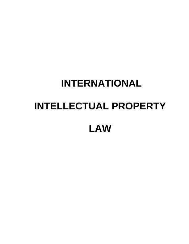Intellectual Property Law : Report_1