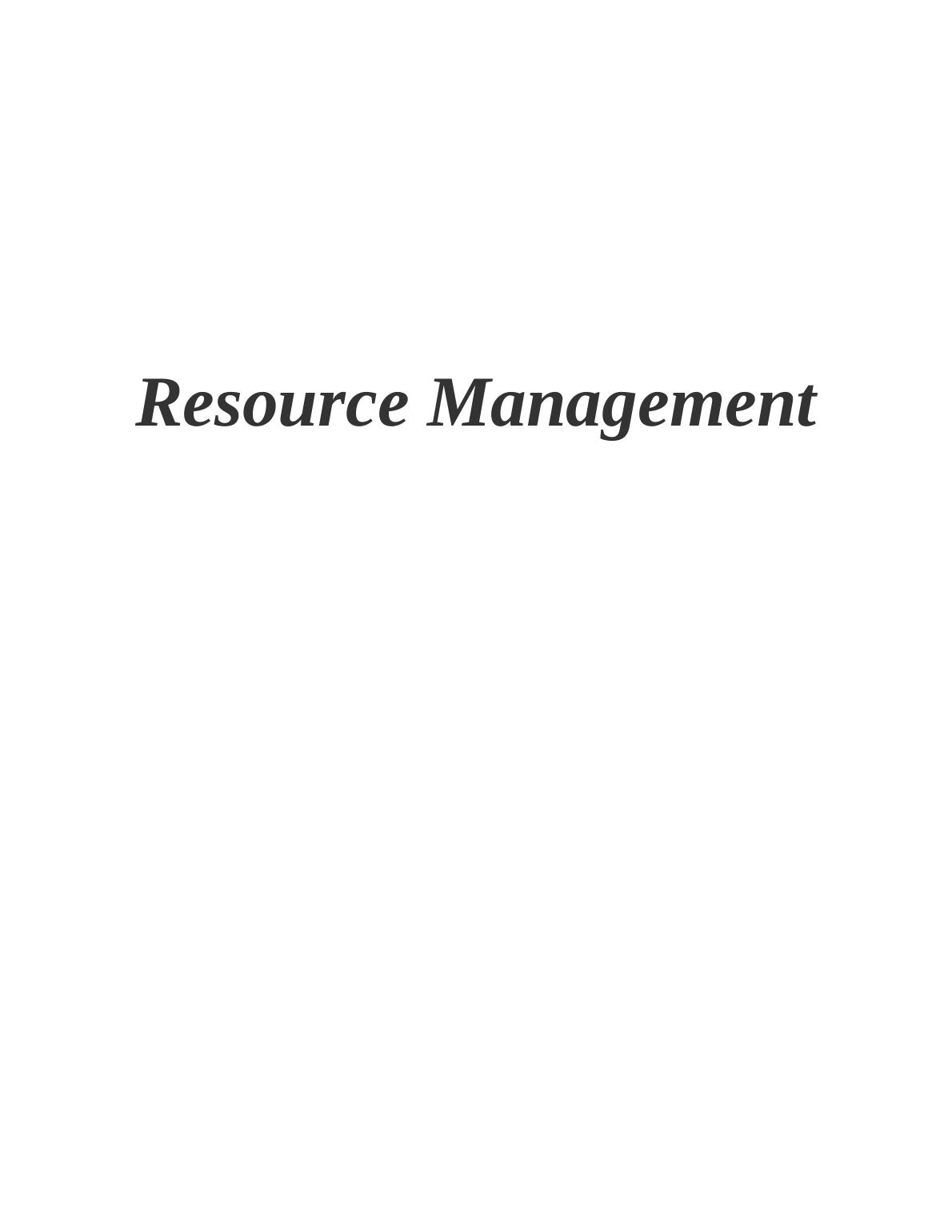 Importance of Resource Management for Organizations_1