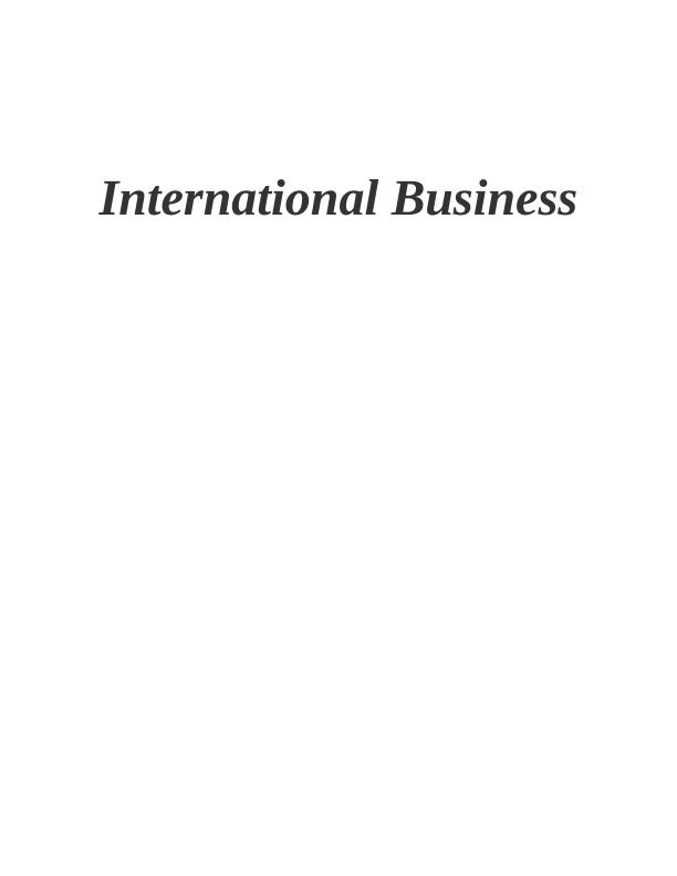 Challenges and Competition in International Business_1
