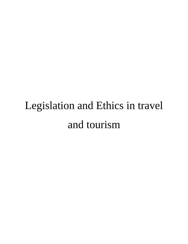 Report On Travel & Tourism Sector Objective - Safe Work Environment_1