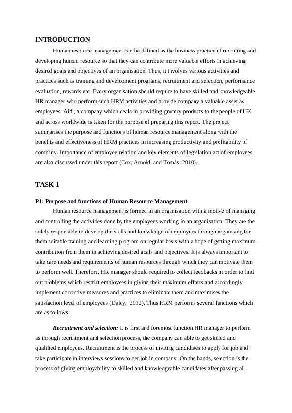 Human Resource Management Report - ALDI_3