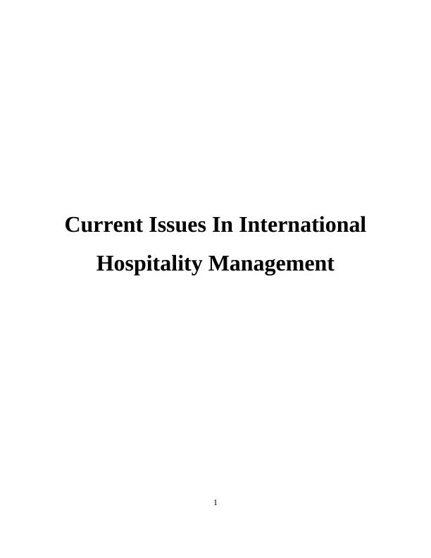 Issues in International Hospitality Management_1