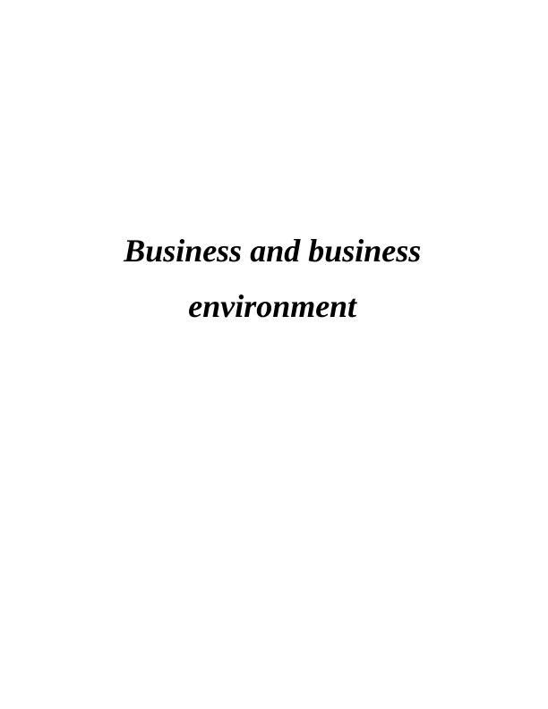 Business and Business Environment :  LEGO_1