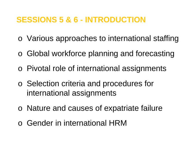 International Human Resource Management   -   Sample Assignment_2