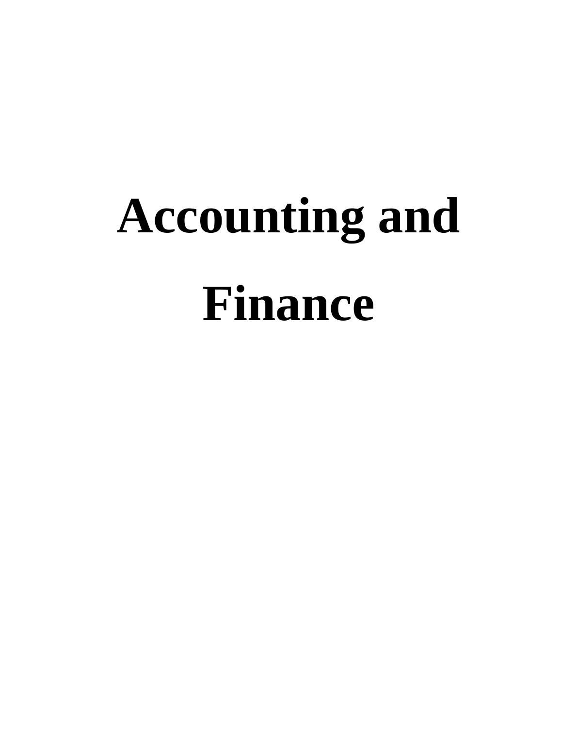 accounting-and-finance-sample-assignment