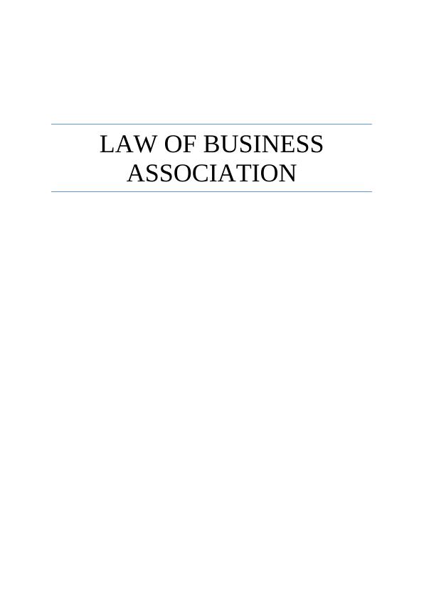 Law of Business Association Issues 2022_1