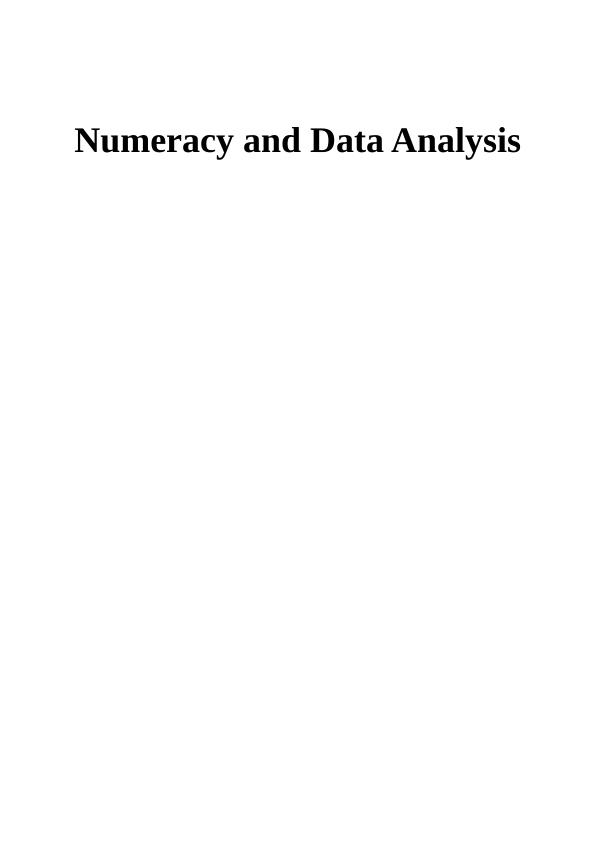 Numeracy and Data Analysis PDF : Assignment_1
