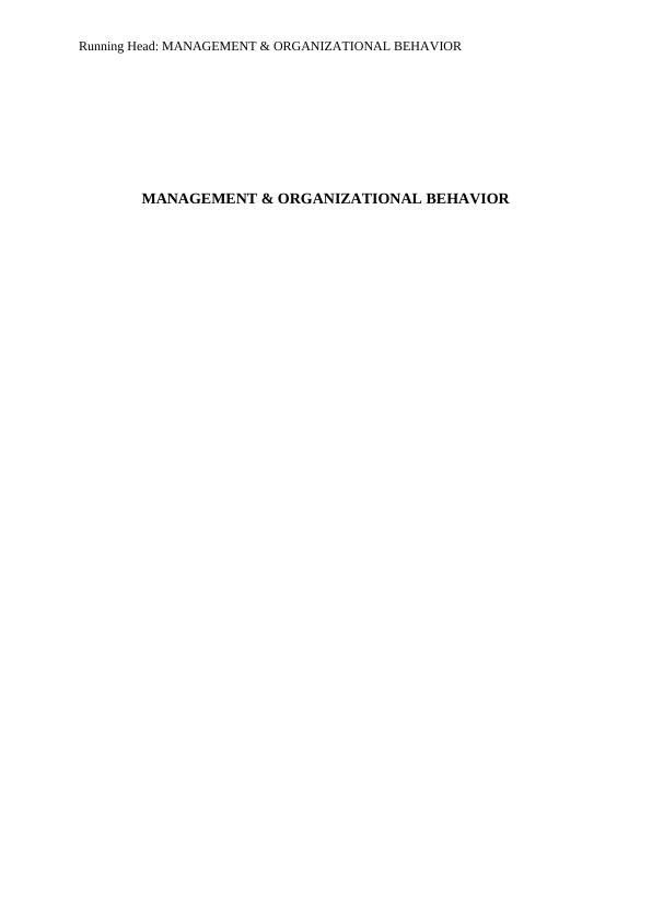 Management & Organizational Behavior_1