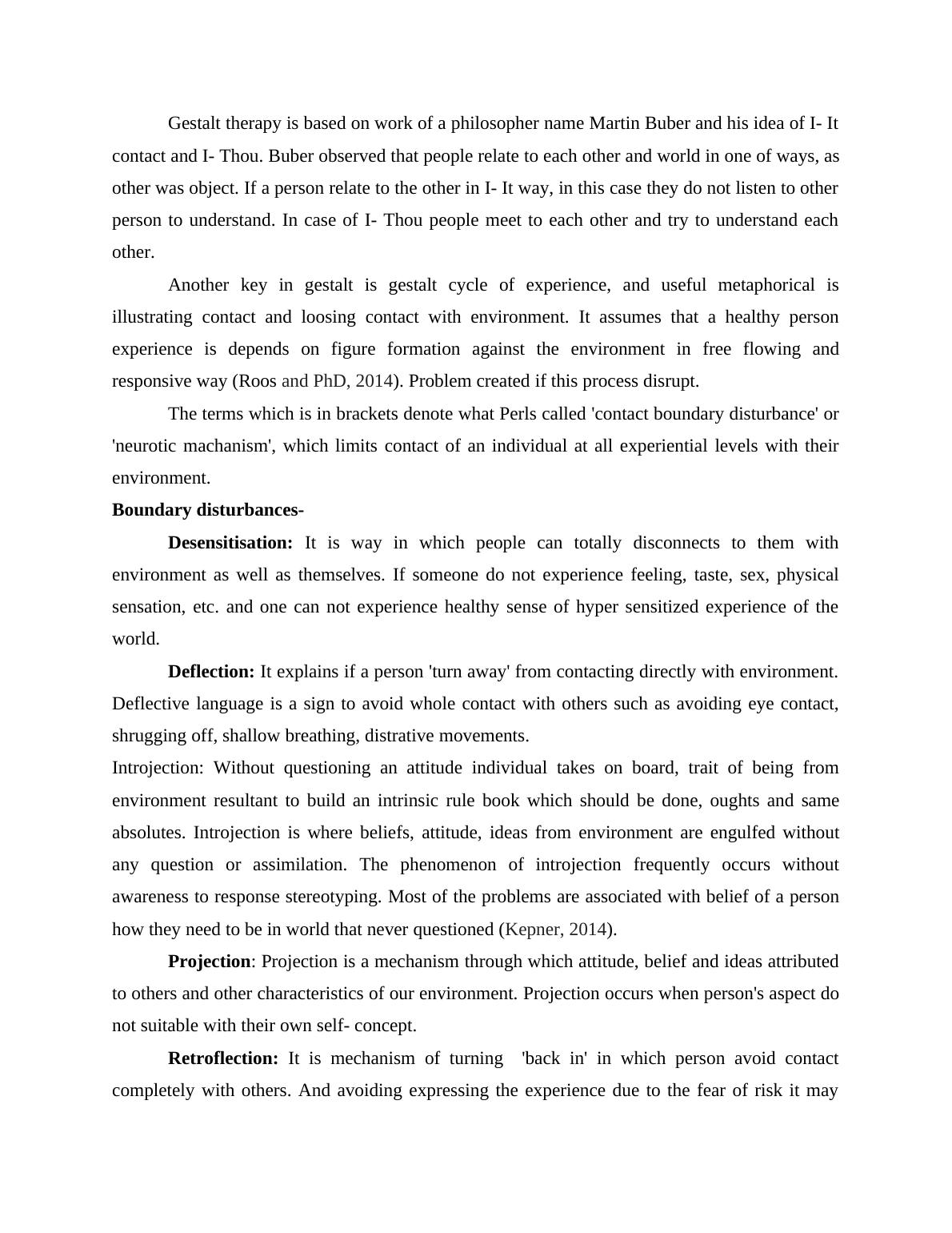 gestalt therapy case study essay