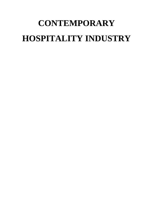 Doc: Contemporary Hospitality Industry_1