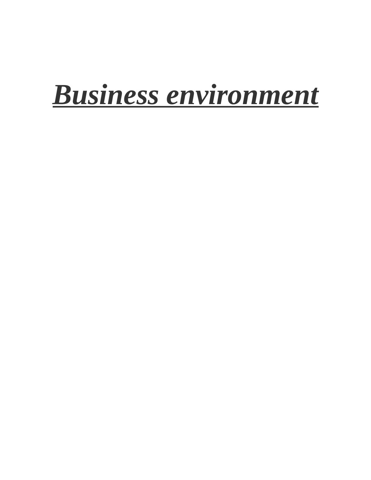 business environment assignment pdf