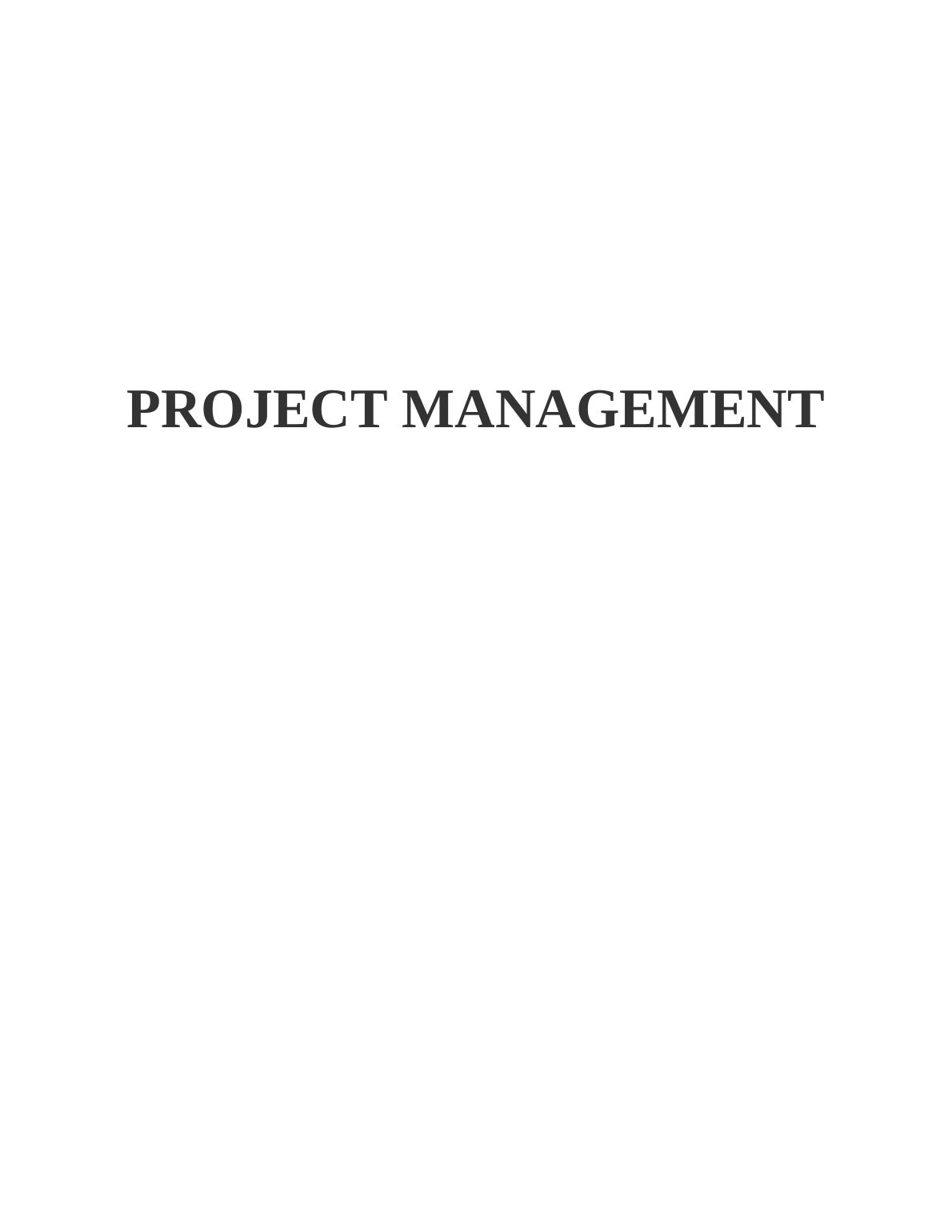 project management assignment sample pdf