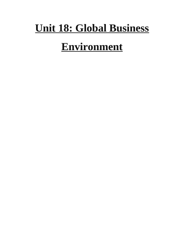 Global Business Environment Is The Environment Of Global Business_1