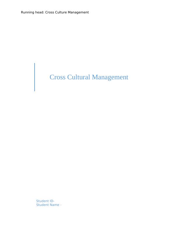 Cross Cultural Management: Understanding Cultural Differences in Canada and South Africa_1