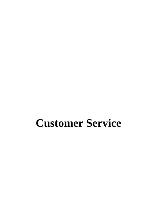 Customer Service Report - Marriott International Inc_1