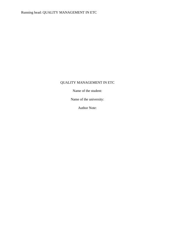 Quality Management And Sustainability Quality_1