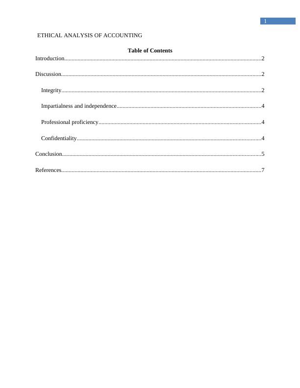 Ethical Analysis of Accounting - Report_2