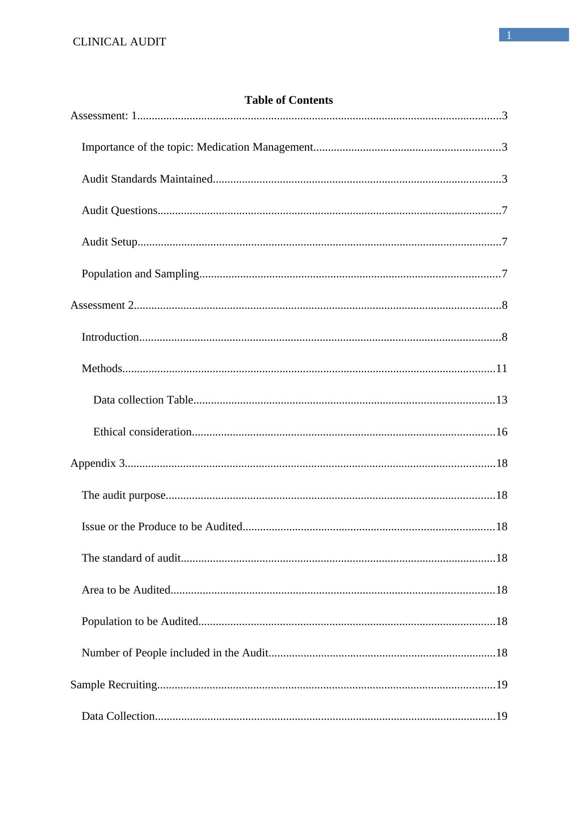 Medication Management Clinical Audit Report