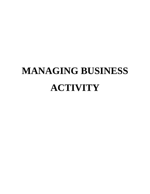 MANAGING BUSINESS ACTIVITY INTRODUCTION_1