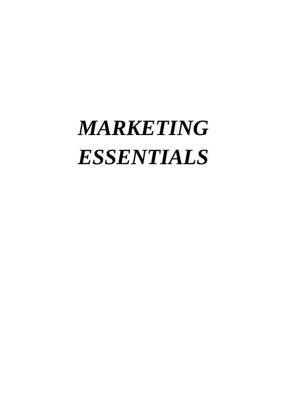 Marketing Essentials Assignment | McDonald_1