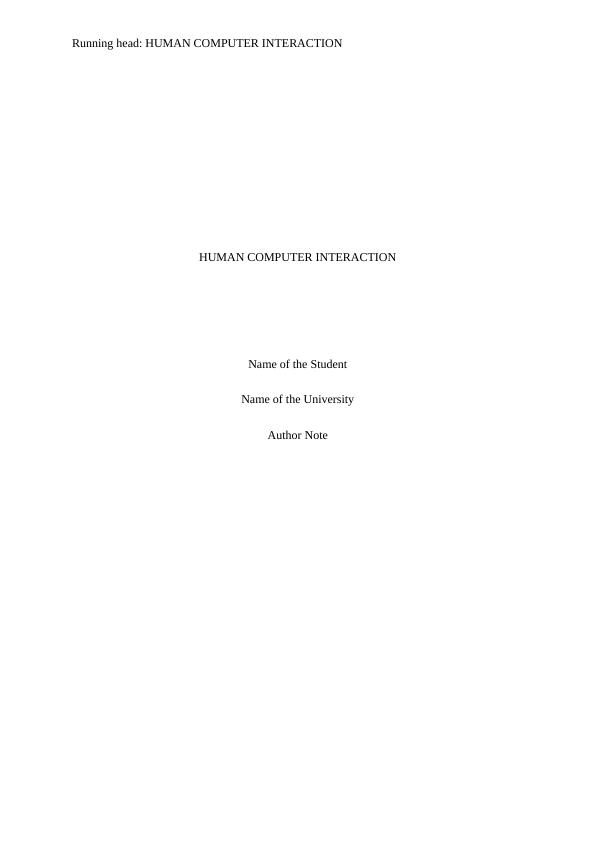 Human Computer Interaction Assignment Report_1
