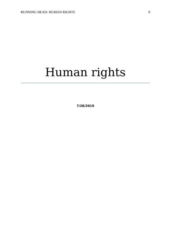 assignment about human rights