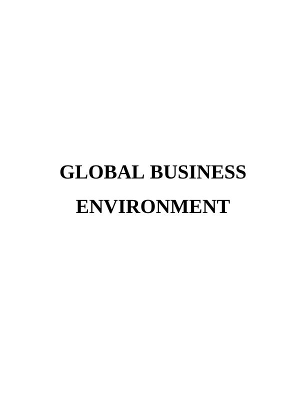 Global Business Environment Assignment- John Lewis_1