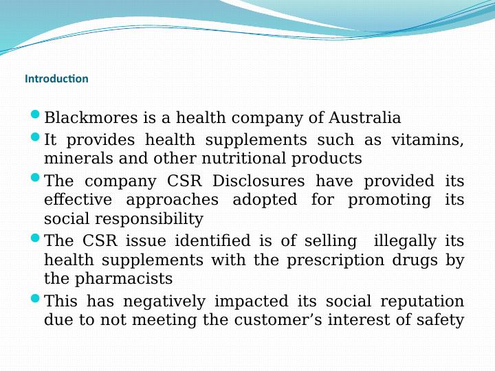 CSR Issue in Blackmores_2
