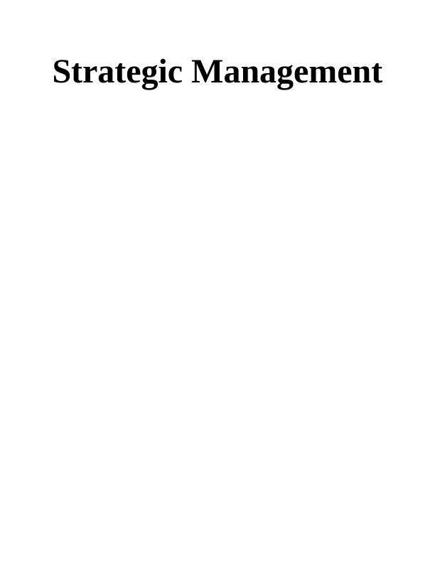 Strategic Management for H&M_1