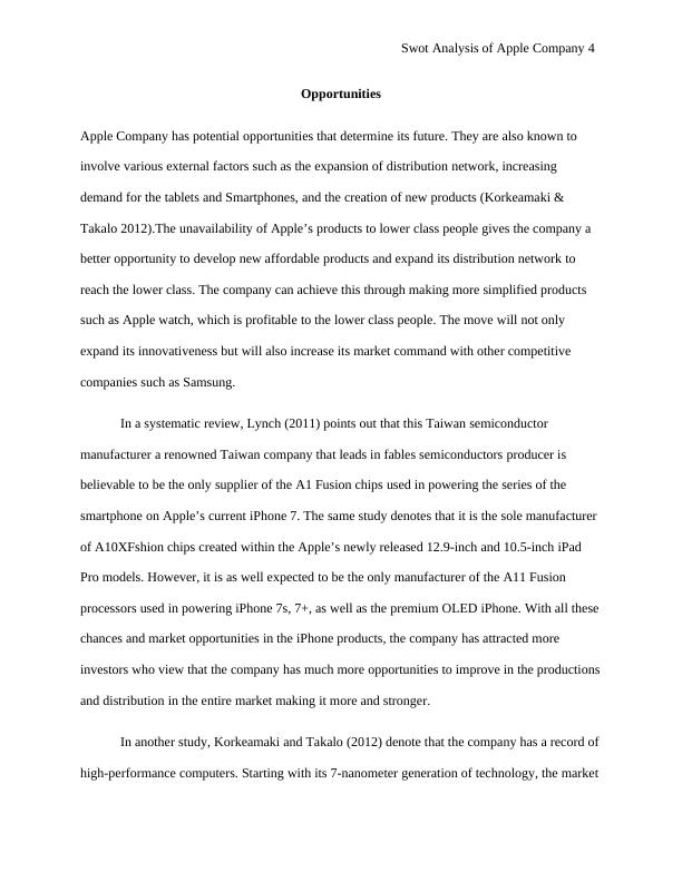 Swot Analysis Of Apple Company | Paper_4