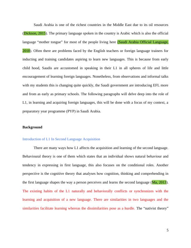 Assignment on Language Learning: Role of L1_6