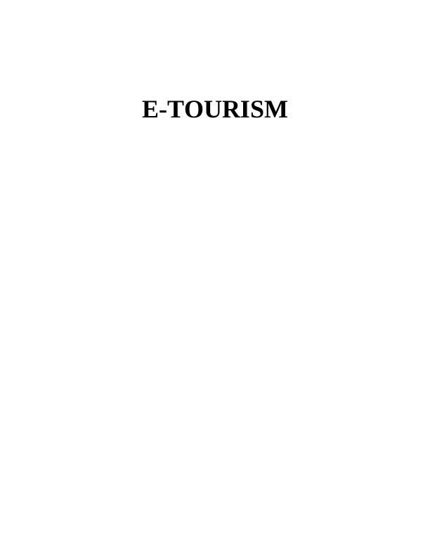 ICT and Tourism and Hospitality Sector : Report_1