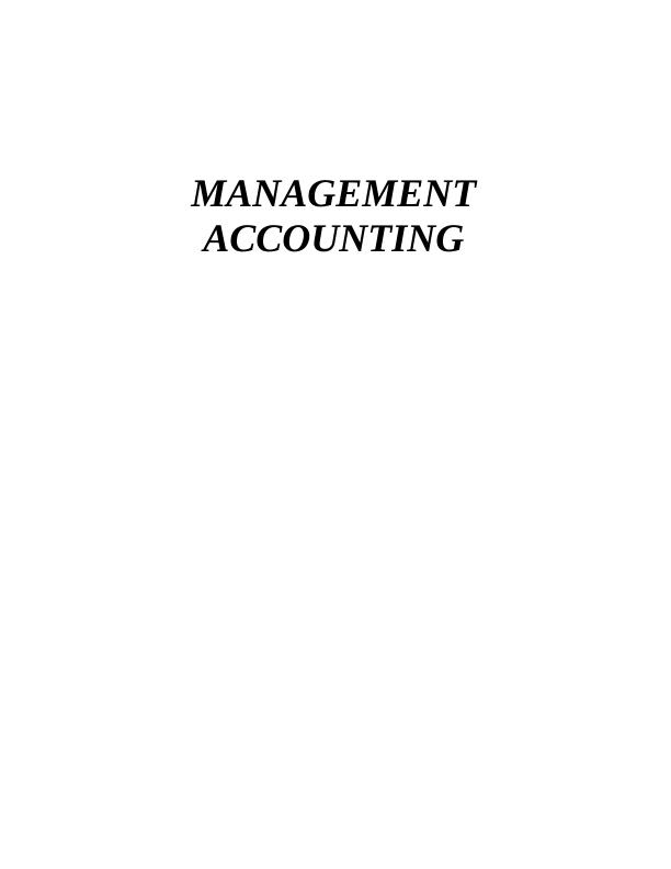 Rowlinson Knitwear Management Accounting Assignment_1