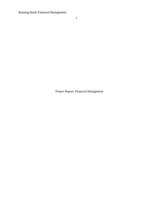 HA2011: Financial Management Assignment_1