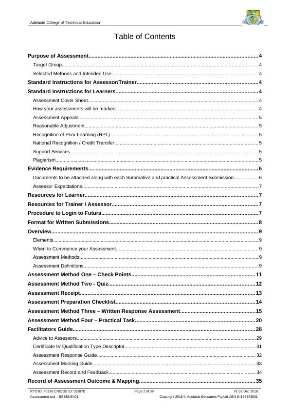 BSBSUS401 Implement and Monitor Environmentally Sustainable Work Practices Assessment Pack_2