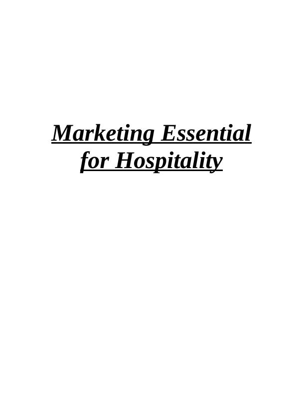 Marketing Essential for Hospitality_1