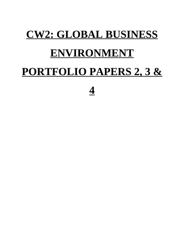 CW2 Global Business Environment Portfolio Papers Assignment_1