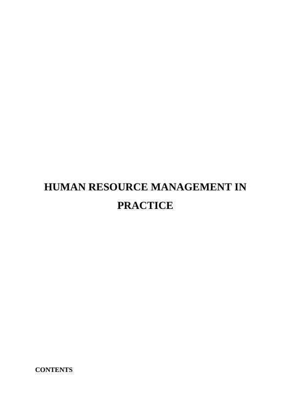 Human Resource Management in Practice Assignment_1