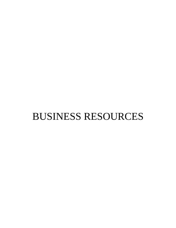 Report on Business Resource | Tesco_1