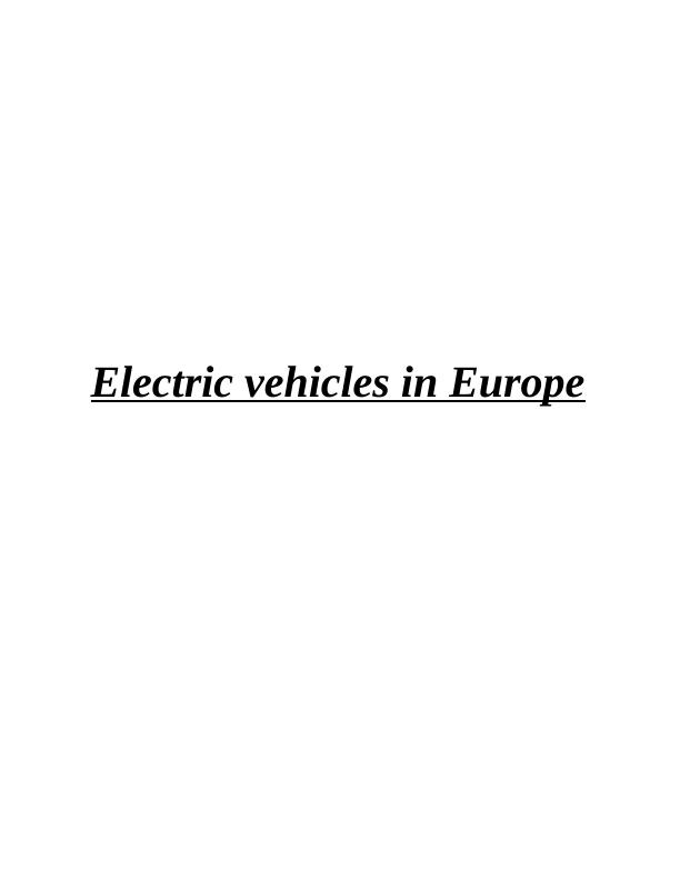 (Doc) Electric Vehicles in Europe_1
