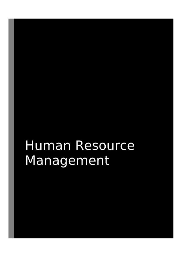 Human Resource Management Assignment  HRM_1