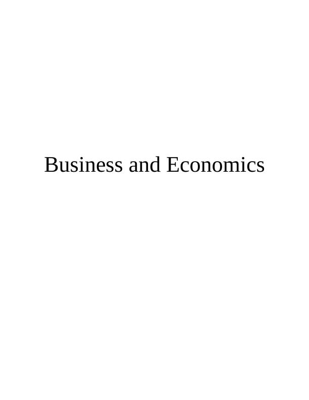 Business and Economics of Next Plc - Report_1