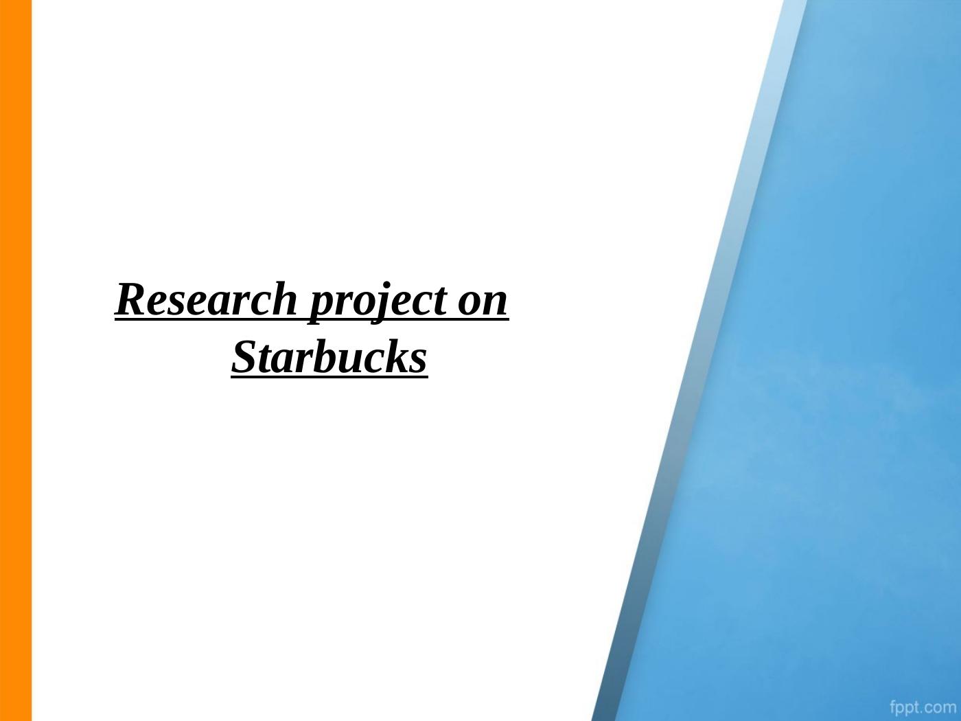 research report on starbucks