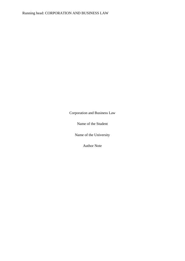 CORPORATION AND BUSINESS LAW._1