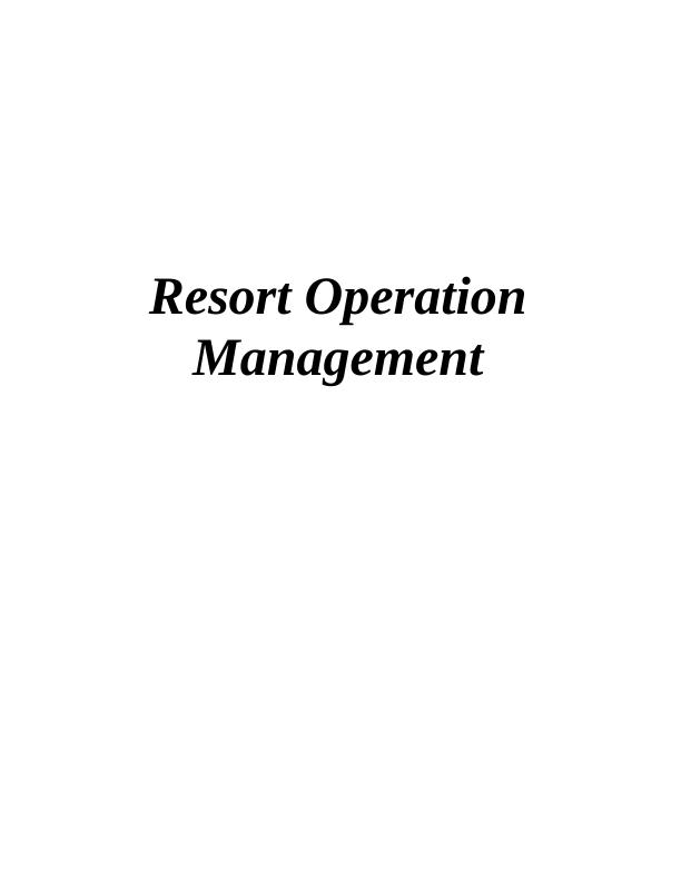 Resort Operation Management - Doc_1