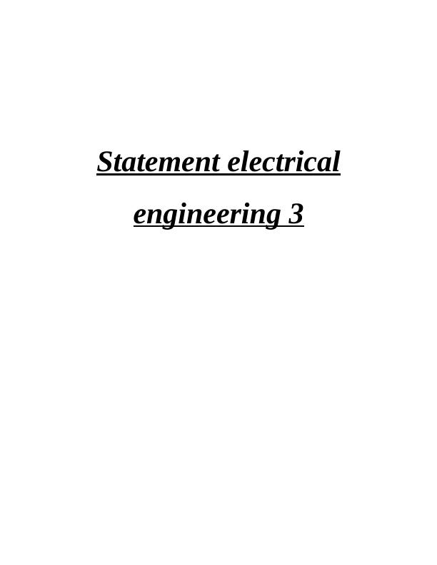 electrical engineering personal statement for college