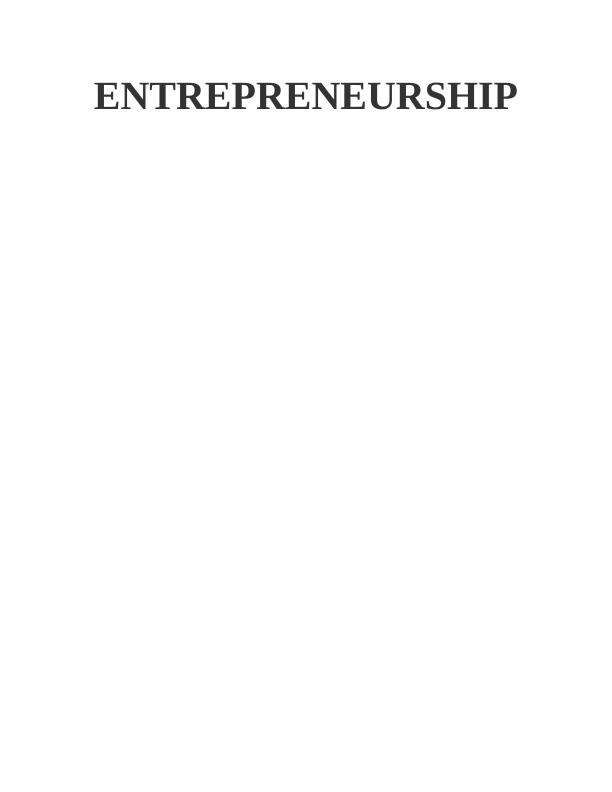 Entrepreneurship and Management of Small Business : Report_1