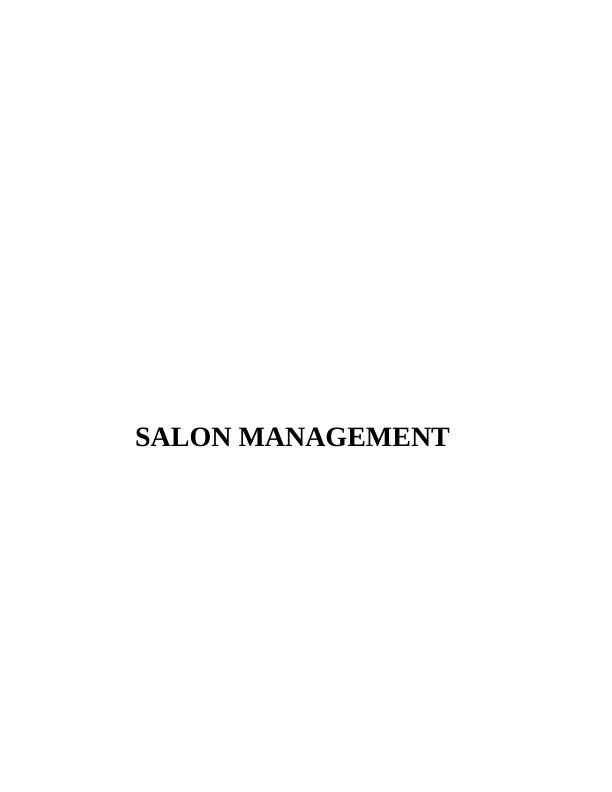 Bella Beauty Salon Management - Operational Plan_1